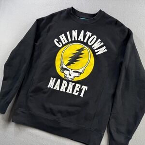 Grateful Dead x Chinatown Market Mens M Sweatshirt Crewneck Double Sided Skull